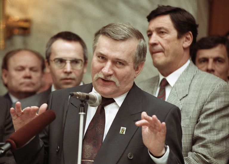 Президент Польши Лех Валенса. 1992 год Президент Польши Лех Валенса. 1992 год