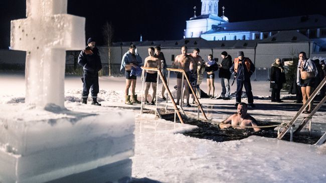 Празднование Крещения в Валдайском Иверском монастыре