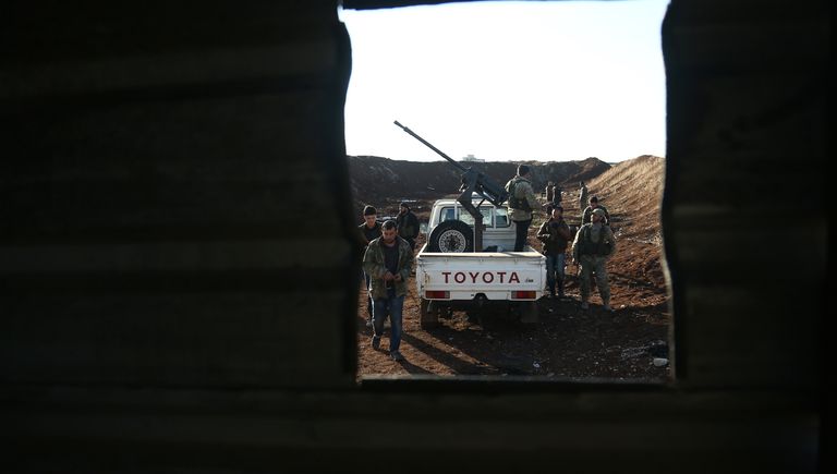 Бойцы Свободной сирийской армии в районе Африна Бойцы Свободной сирийской армии в районе Африна