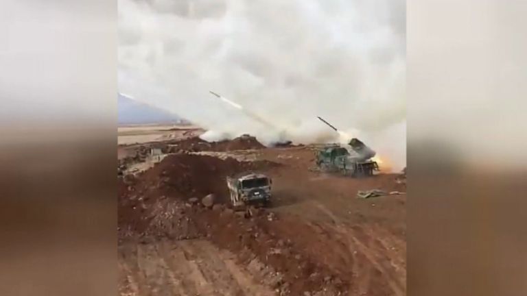 Ракетный удар турецких военных по курдским формированиям в Африне