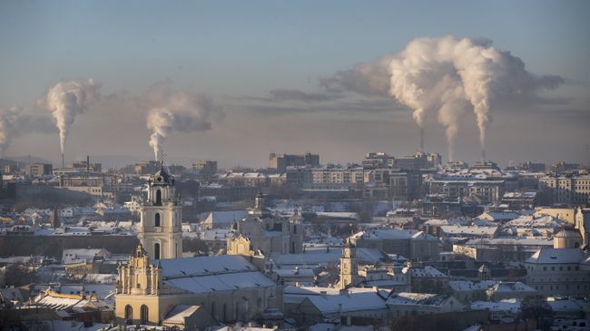 Зима в Вильнюсе, Литва Зима в Вильнюсе, Литва