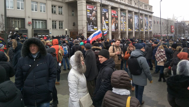 Участники несанкционированной акции в Москве в рамках Забастовки избирателей. 28 января 2018 Участники несанкционированной акции в Москве в рамках Забастовки избирателей. 28 января 2018