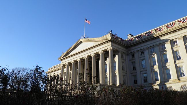 Здание Министерства финансов США в Вашингтоне. Архив Здание Министерства финансов США в Вашингтоне. Архив