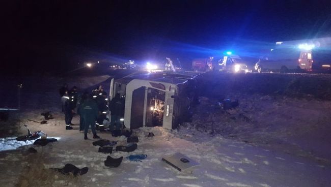 ДТП с рейсовым автобусом в Белокалитвинском районе Ростовской области. 31 января 2018