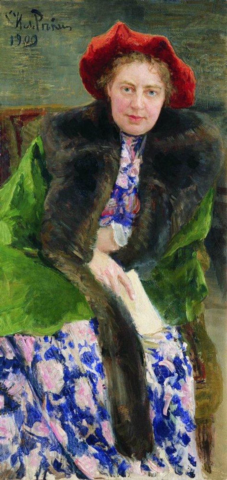 Репин И.Е. Портрет Н.Б. Нордман-Северовой, 1909. Новгородский музей