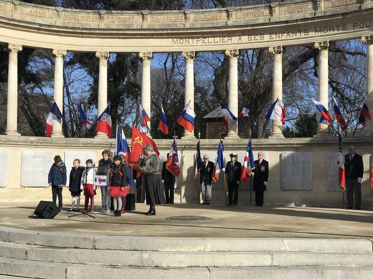 Участники церемонии посвященной памяти Сталинградской битвы, в Монпелье. 2 февраля 2018 Участники церемонии посвященной памяти Сталинградской битвы, в Монпелье. 2 февраля 2018