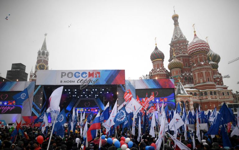 Участники митинга-концерта Россия в моем сердце! на Васильевском спуске в Москве. 3 февраля 2018 Участники митинга-концерта Россия в моем сердце! на Васильевском спуске в Москве. 3 февраля 2018