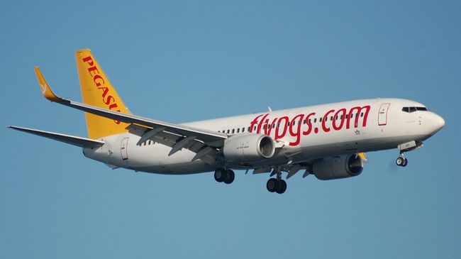 Пассажирский самолет Boeing 737 авиакомпании Pegasus Пассажирский самолет Boeing 737 авиакомпании Pegasus
