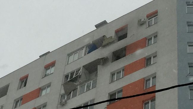 Последствия взрыва газового баллона в 17-этажном жилом доме, Самара. 5 февраля 2018