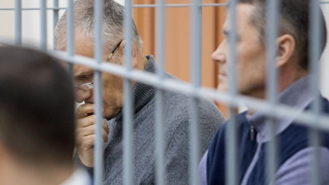 Бывший губернатор Сахалинской области Александр Хорошавин во время оглашения приговора в Южно-Сахалинском городском суде