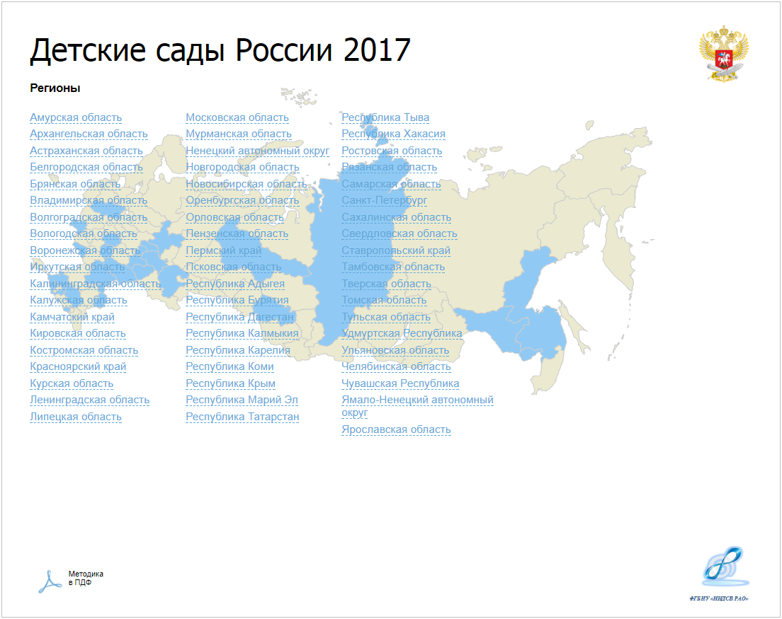 Детские сады России - 2017 Детские сады России - 2017
