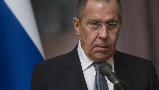Сергей Лавров во время заявления для прессы по итогам встречи в Москве с министром иностранных дел Дании Андерсом Самуэльсеном. 6 февраля 2018 Сергей Лавров во время заявления для прессы по итогам встречи в Москве с министром иностранных дел Дании Андерсом Самуэльсеном. 6 февраля 2018