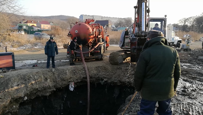 Устранение порыва водопровода