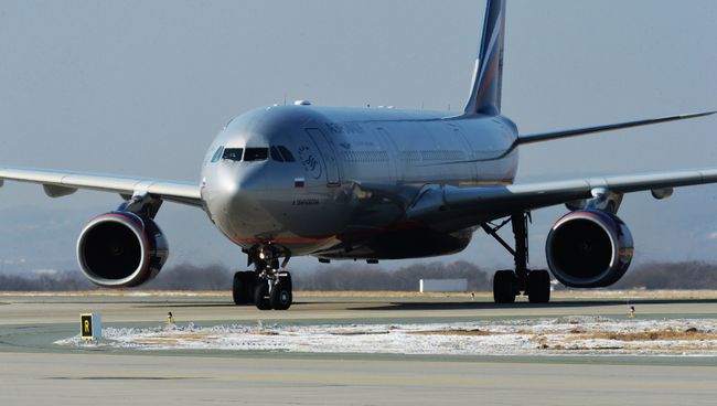 Самолет Airbus A330 авиакомпании Аэрофлот. Архивное фото Самолет Airbus A330 авиакомпании Аэрофлот. Архивное фото