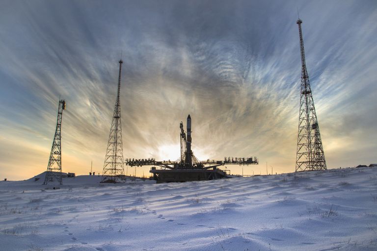 Ракета Союз-2.1а с грузовым кораблем Прогресс МС-08 установлена на стартовый комплекс на космодроме Байконур. 9 февраля 2018 Ракета Союз-2.1а с грузовым кораблем Прогресс МС-08 установлена на стартовый комплекс на космодроме Байконур. 9 февраля 2018