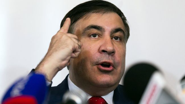 Михаил Саакашвили во время пресс-конференции в Варшаве. Архив Михаил Саакашвили во время пресс-конференции в Варшаве. Архив