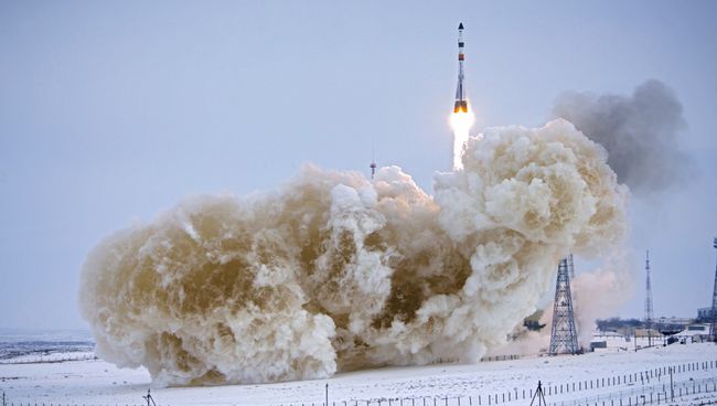 Пуск ракеты-носителя Союз-2.1а. Архивное фото Пуск ракеты-носителя Союз-2.1а. Архивное фото