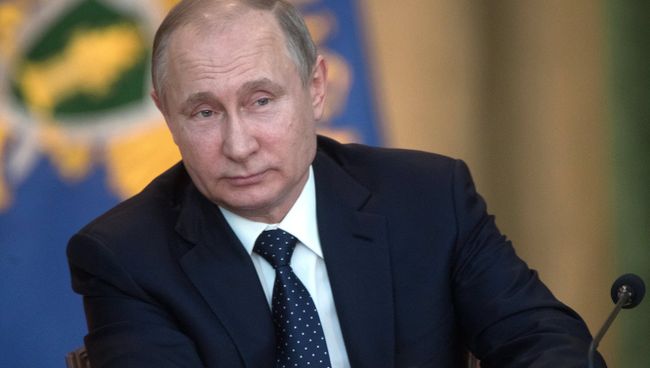 Президент РФ Владимир Путин на расширенном заседании коллегии Генеральной прокуратуры РФ. 15 февраля 2018 Президент РФ Владимир Путин на расширенном заседании коллегии Генеральной прокуратуры РФ. 15 февраля 2018