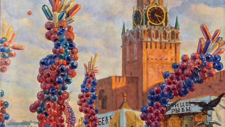 Вербный торг у Спасских ворот в Москве, 1914. Холст, масло. Нижегородский государственный художественный музей Вербный торг у Спасских ворот в Москве, 1914. Холст, масло. Нижегородский государственный художественный музей