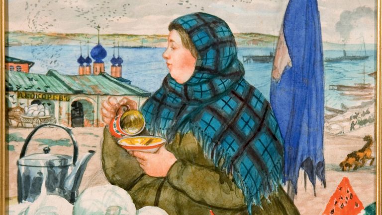 Торговка овощами, 1920. Серия акварелей. Воспроизведена в альбоме Русь. Русские типы Б.М. Кустодиева. Петроград, изд. Аквилон, 1923. Бумага, акварель, графитный карандаш. НИМ РАХ. Музей-квартира И.И. Бродского Торговка овощами, 1920. Серия акварелей. Воспроизведена в альбоме Русь. Русские типы Б.М. Кустодиева. Петроград, изд. Аквилон, 1923. Бумага, акварель, графитный карандаш. НИМ РАХ. Музей-квартира И.И. Бродского