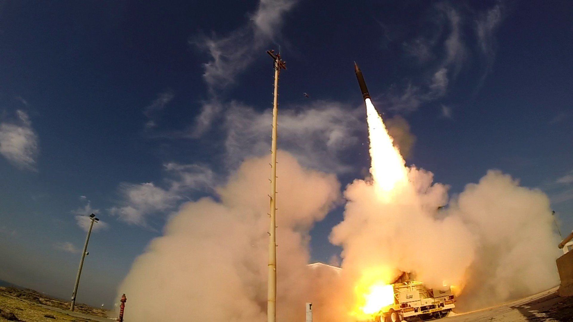 Испытания противоракетного комплекса Хец-3 (Стрела-3, Arrow-3) Испытания противоракетного комплекса Хец-3 (Стрела-3, Arrow-3) - РИА Новости, 1920, 10.11.2023