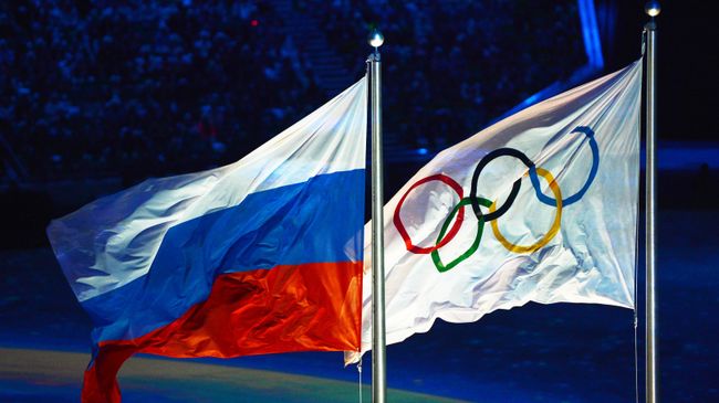 Флаги России и МОК Флаги России и МОК
