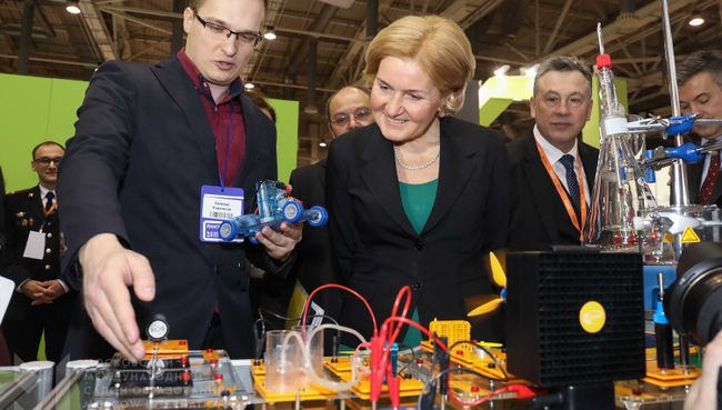 Заместитель председателя правительства РФ Ольга Голодец на Московском международном салоне образования