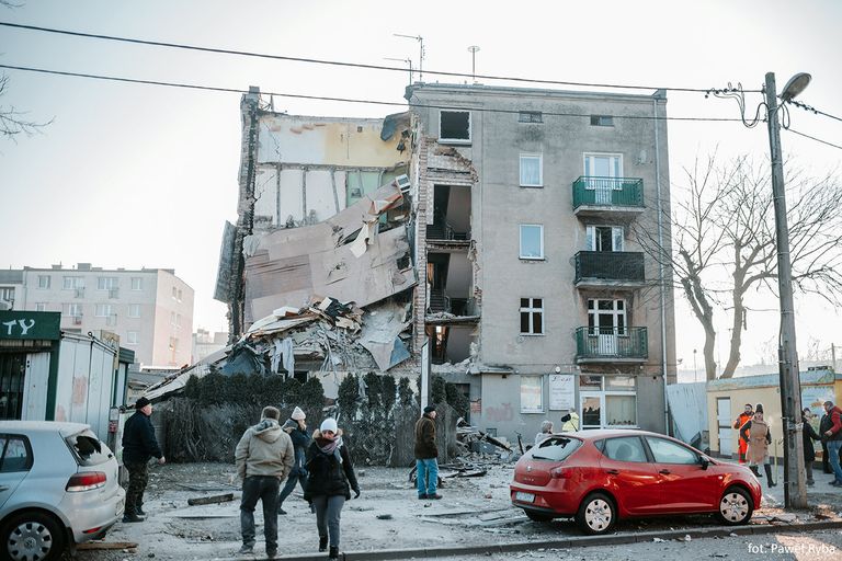 Обрушение жилого дома в городе Познань, Польша. 4 марта 2018