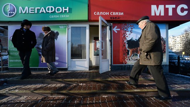 Салоны связи Мегафон и МТС в Москве