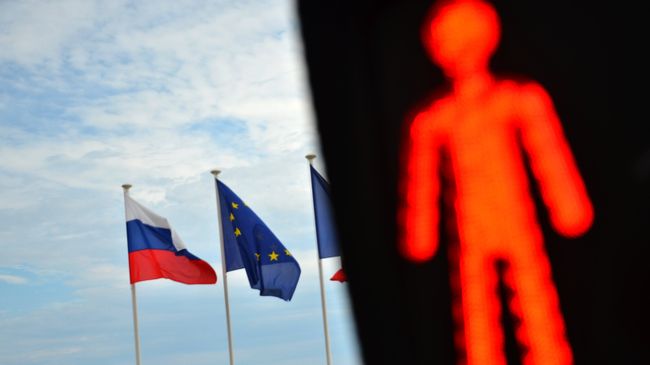 Флаги России и ЕС Флаги России и ЕС