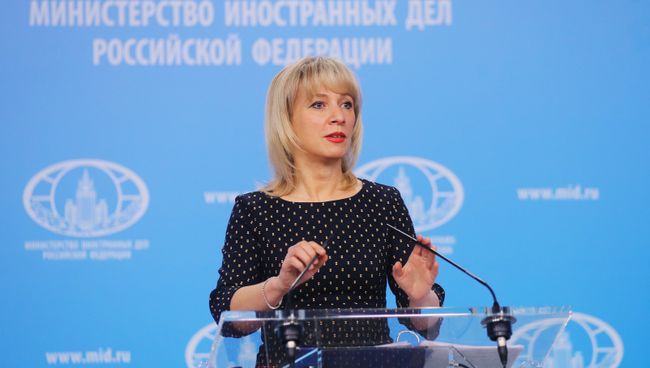 Официальный представитель министерства иностранных дел РФ Мария Захарова во время брифинга по текущим вопросам внешней политики. 7 марта 2018 Официальный представитель министерства иностранных дел РФ Мария Захарова во время брифинга по текущим вопросам внешней политики. 7 марта 2018