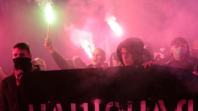 Марш во Львове, приуроченный к годовщине создания Украинской повстанческой армии (УПА, экстремистская организация, запрещена в России) и Дню защитника Украины Марш во Львове, приуроченный к годовщине создания Украинской повстанческой армии (УПА, экстремистская организация, запрещена в России) и Дню защитника Украины