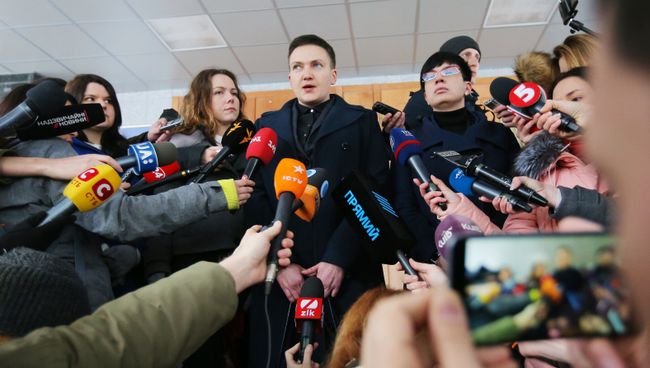 Надежда Савченко во время брифинга в Киеве. 15 марта 2018 Надежда Савченко во время брифинга в Киеве. 15 марта 2018