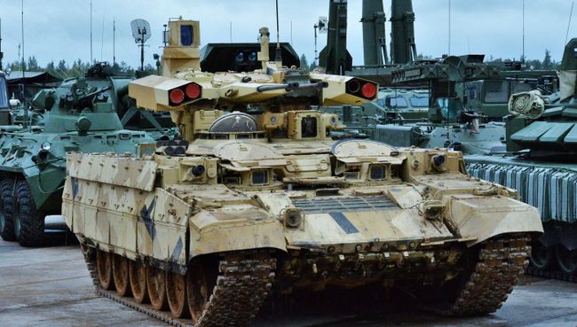 Боевая машина поддержки танков (БМПТ) Терминатор-2. Архивное фото Боевая машина поддержки танков (БМПТ) Терминатор-2. Архивное фото
