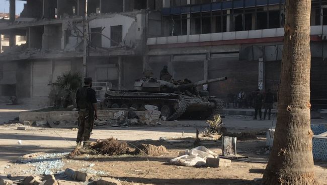 Бронетехника сирийской армии в Восточной Гуте. Архивное фото Бронетехника сирийской армии в Восточной Гуте. Архивное фото