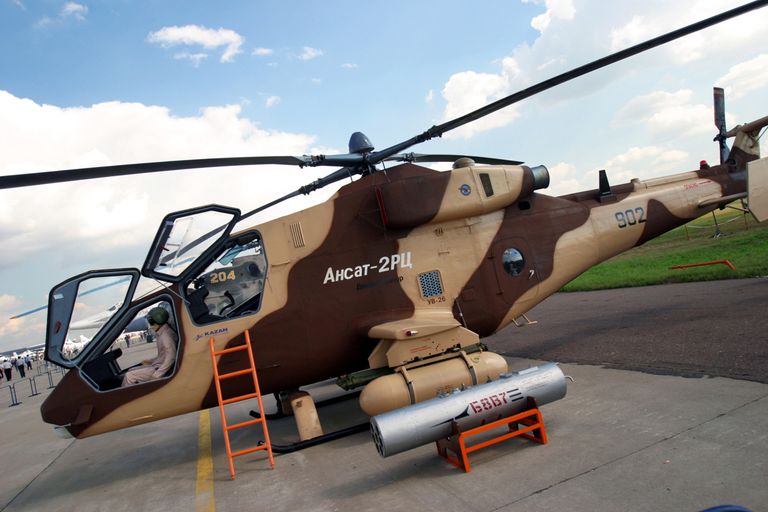 Вертолет Ансат-2РЦ на Международном авиационно-космическом салоне