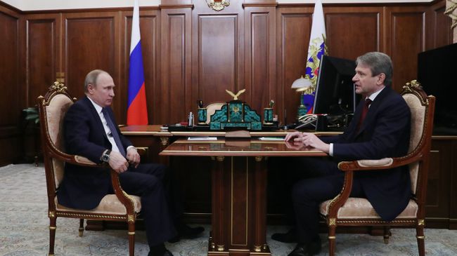 Владимир Путин и Александр Ткачев во время встречи