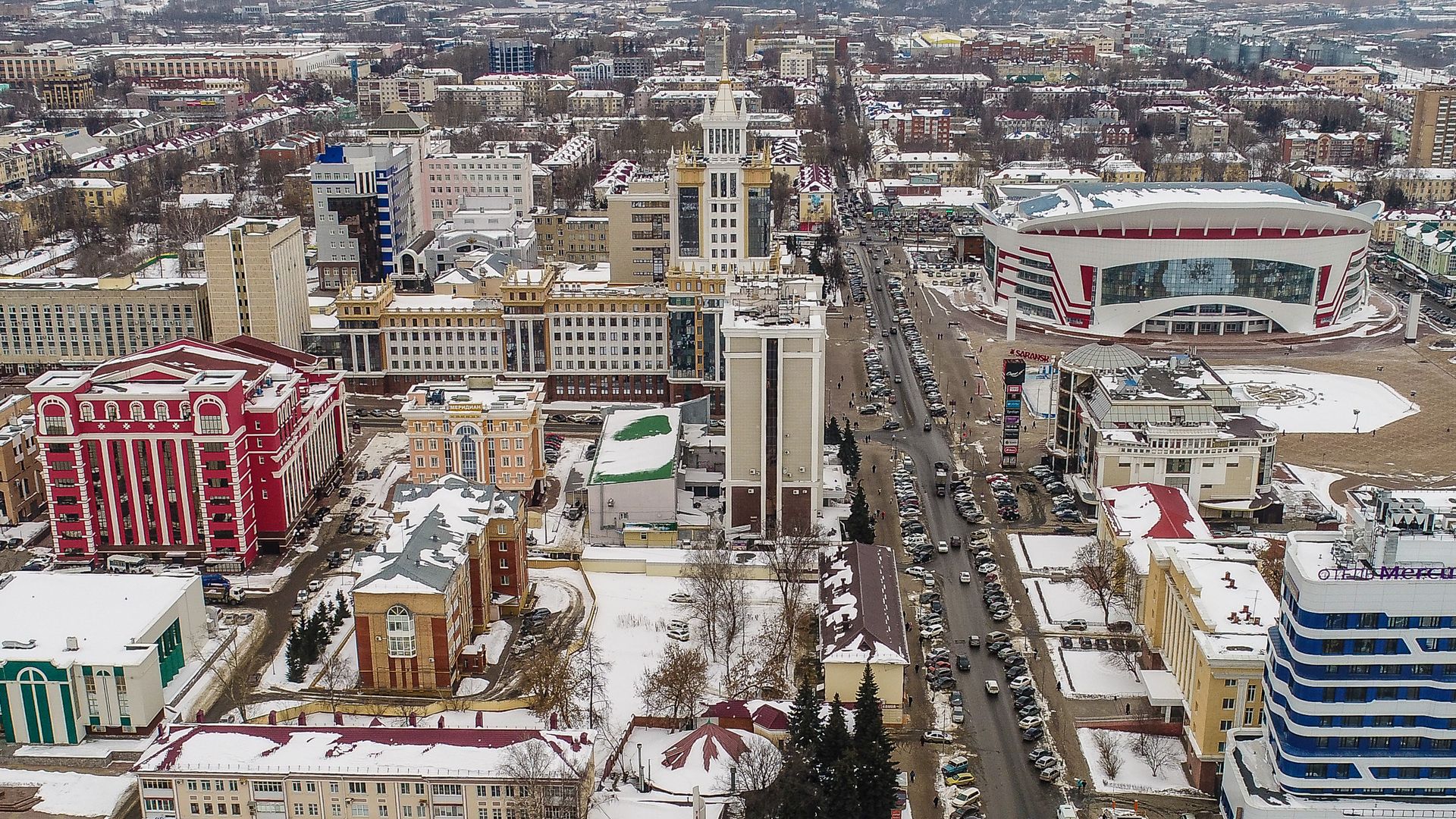 Вид на Саранск. Справа - Площадь Тысячелетия Вид на Саранск. Справа - Площадь Тысячелетия - РИА Новости, 1920, 22.03.2022