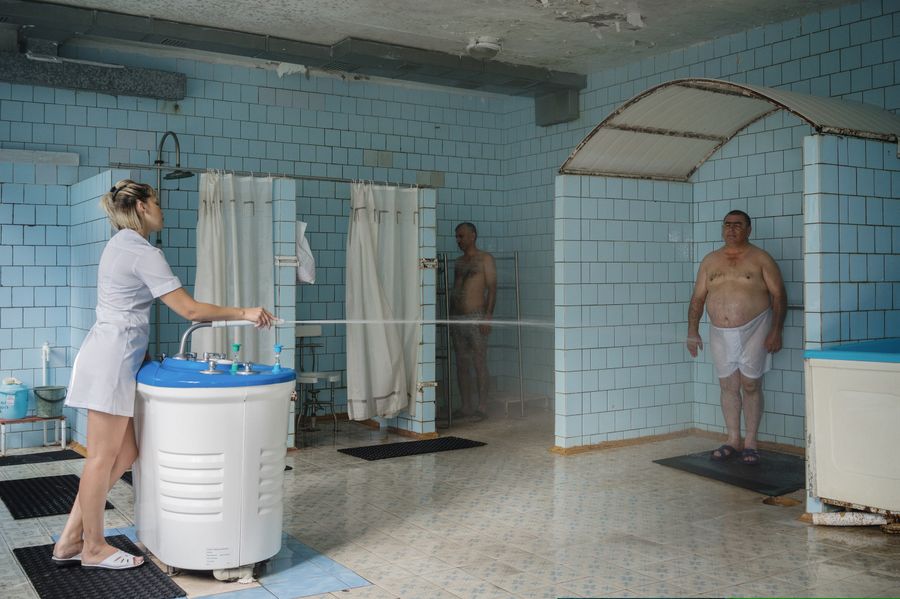 Душ Шарко. Санаторий Целебный ключ. Ессентуки, 2016 год. Автор - Дмитрий Лукьянов Душ Шарко. Санаторий Целебный ключ. Ессентуки, 2016 год. Автор - Дмитрий Лукьянов