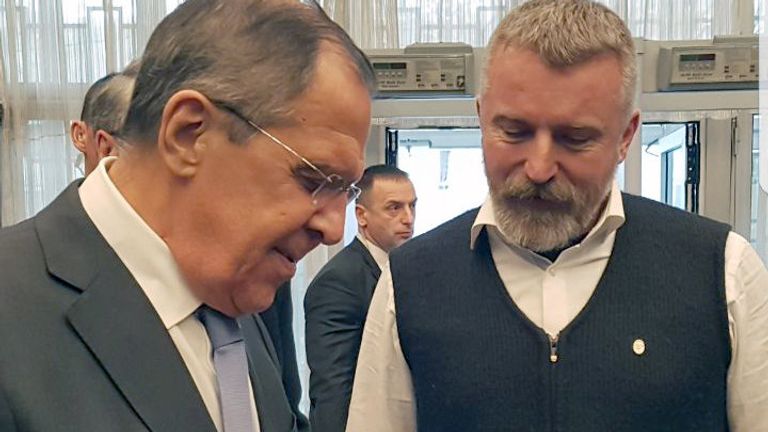 МИД РФ Сергей Лавров во время встречи с экс-почетным консулом РФ в Черногории Боро Джукичем
