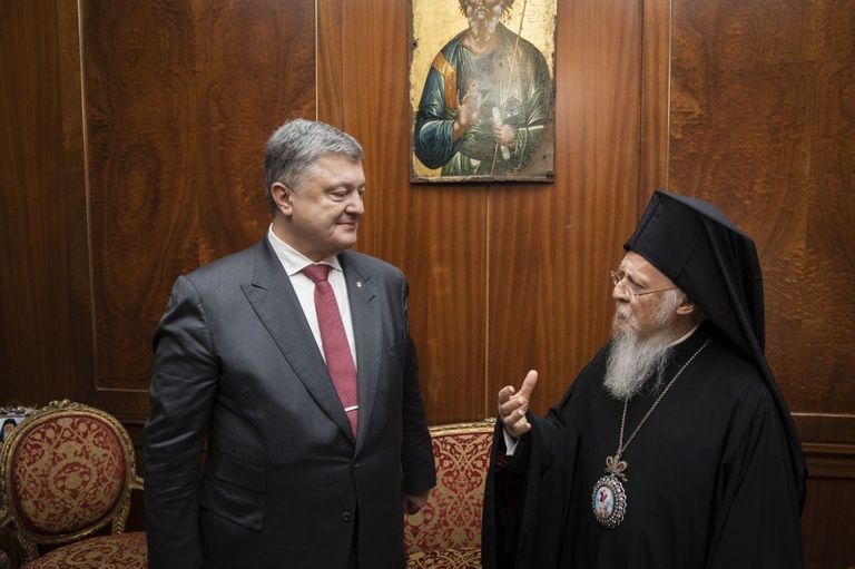 Президент Украины Петр Порошенко во время встречи с Патриархом Варфоломеем I Президент Украины Петр Порошенко во время встречи с Патриархом Варфоломеем I