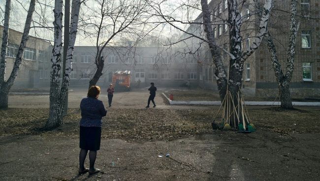 Пожар в школе №1 в Стерлитамаке Пожар в школе №1 в Стерлитамаке
