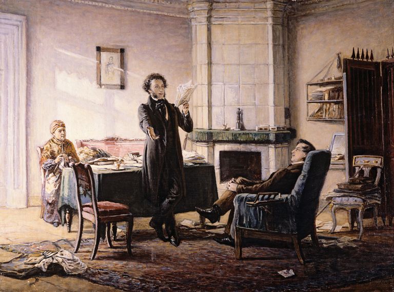 Николай Ге. Пущин у Пушкина в Михайловском. Холст, масло. 1875 г. 