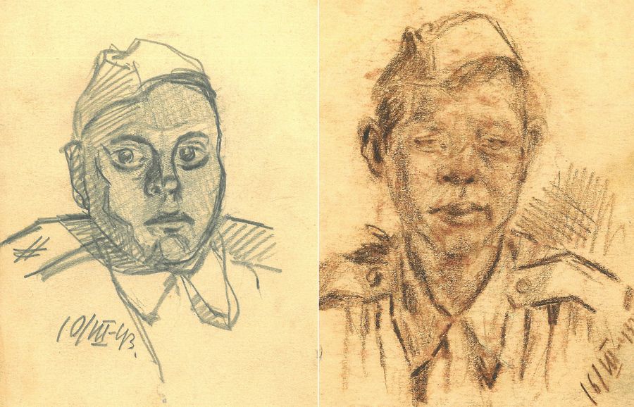 Фронтовые рисунки Светозара Русакова