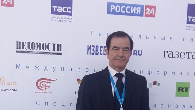 Секретарь Общества греко-российской дружбы, президент общества друзей Крыма в Греции Павлос Христу на Ялтинском международном экономическом форуме. Архивное фото Секретарь Общества греко-российской дружбы, президент общества друзей Крыма в Греции Павлос Христу на Ялтинском международном экономическом форуме. Архивное фото