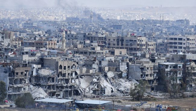 Разрушенные дома в Сирии. Архивное фото