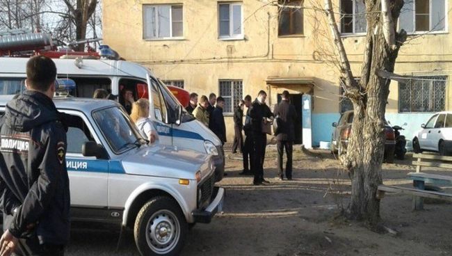 Место взрыва в жилом доме в Чите