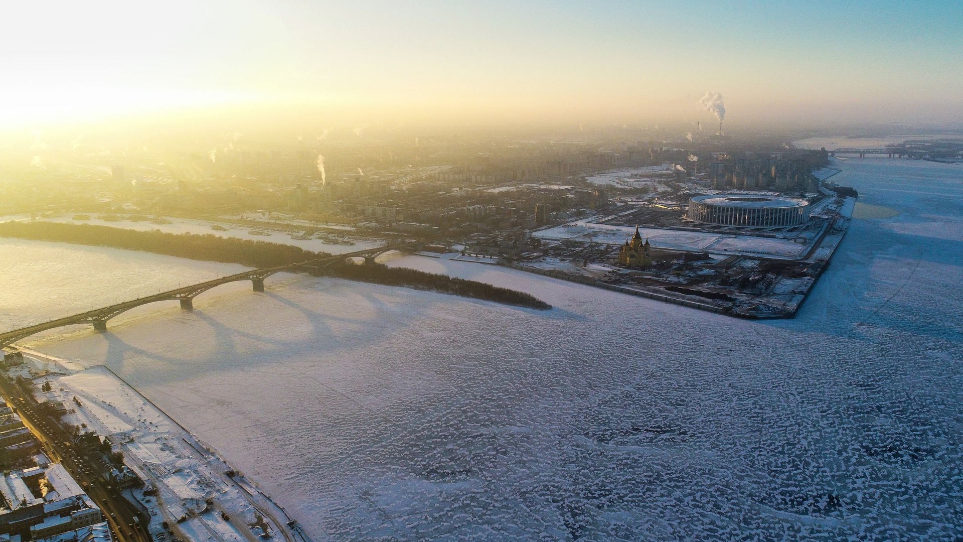 Стрелка Оки и Волги в Нижнем Новгороде Стрелка Оки и Волги в Нижнем Новгороде - РИА Новости, 1920, 02.03.2022