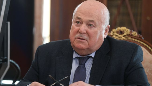 Председатель Союза театральных деятелей РФ Александр Калягин во время встречи с президентом РФ Владимиром Путиным. 28 апреля 2018