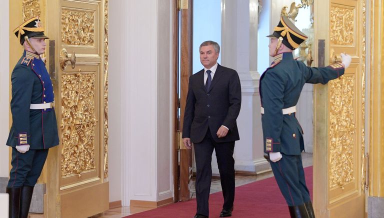 Председатель Государственной Думы РФ Вячеслав Володин на церемонии инаугурации президента РФ Владимира Путина в Кремле Председатель Государственной Думы РФ Вячеслав Володин на церемонии инаугурации президента РФ Владимира Путина в Кремле